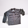 Premium Embossed Gray Cotton-Fleece Shacket