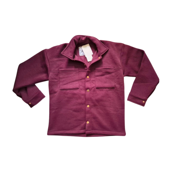 Maroon Casual Cotton Shacket