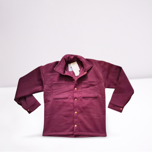 Maroon Casual Cotton Shacket