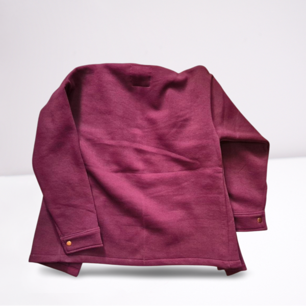 Maroon Casual Cotton Shacket