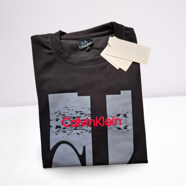 Calvin Klein Black Full Sleeves Printed T-shirt