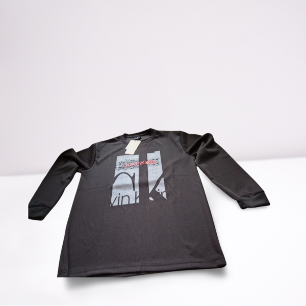 Calvin Klein Black Full Sleeves Printed T-shirt