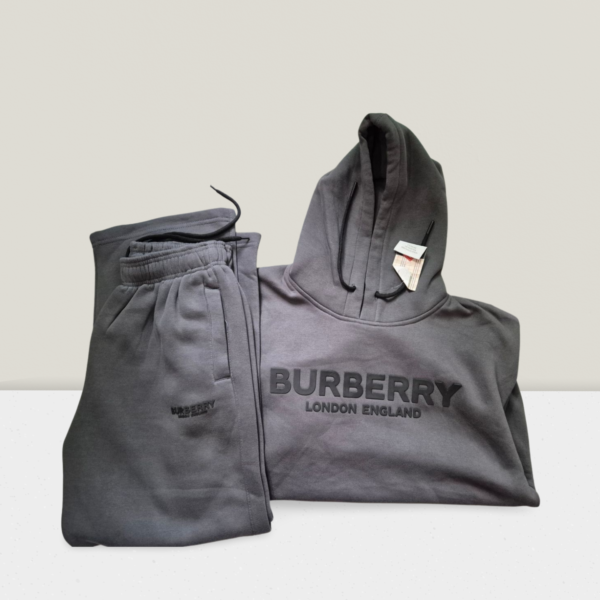 Burberry Gray Cotton Fleece Tracksuit
