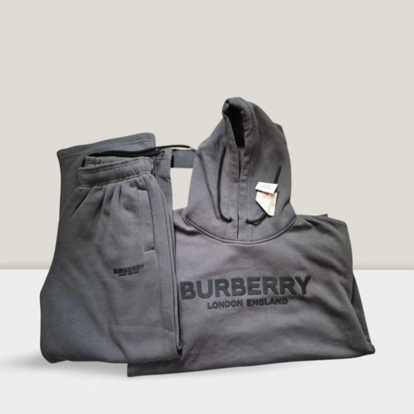 Burberry Gray Cotton Fleece Tracksuit