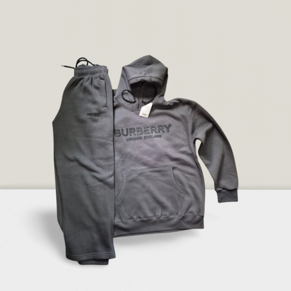 Burberry Gray Cotton Fleece Tracksuit