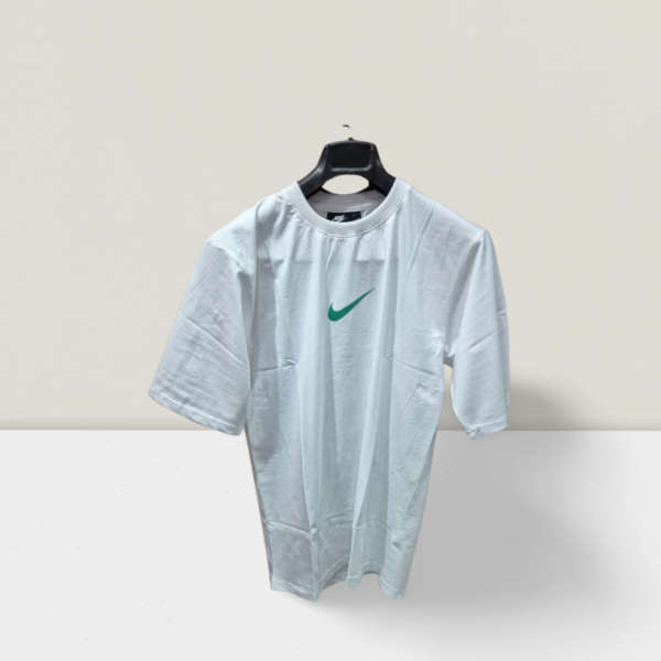 Nike Half Sleeves White Printed T-shirt